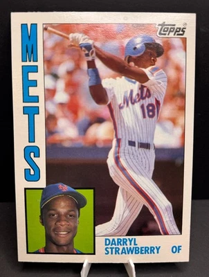 1984 Topps Darryl Strawberry - New York Mets -  JUMBO 5x7 #12   JSCA-37 - Image 1 of 3