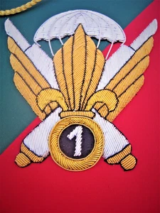 FANION (CANNETILLE) PARACHUTISTE LEGION ETRANGERE 1° REP SECTION MORTIERS LOURDS - Picture 1 of 2