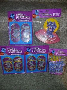 1984 Transformers G1 Ball Puzzle Game 6 PACK Party Favors NOS & Hats & Blowouts - Picture 1 of 13