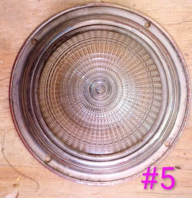 1940's-50's Interior Dome Light For Vintage Automobiles Glass Lens - Image 1 of 4