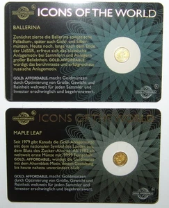 10x Goldmünze Icons of the World je 1/200 Unze Feingold 999.9 Panda Maple Leaf - Bild 1 von 12