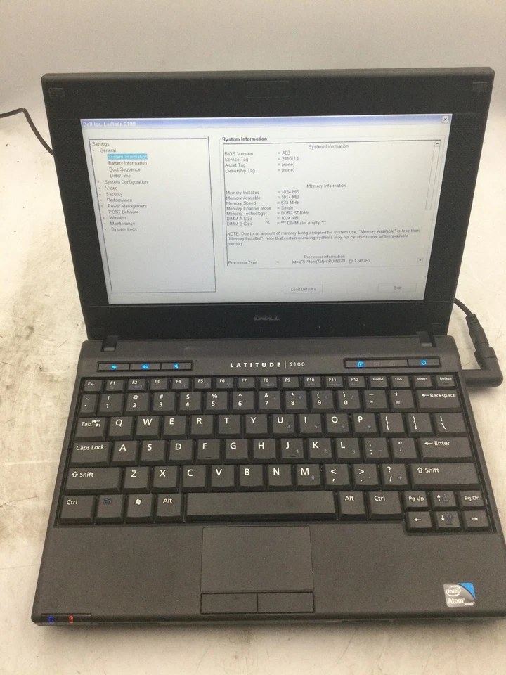 DELL LATITUDE 2100 - BOTAS A LA BIOS - LOTE DE 2 - INTEL ATOM - 1GB RAM - LEER - BB Foto 1 de 4