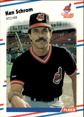 1988 Fleer #614 Ken Schrom Cleveland Indians - Image 1 of 2