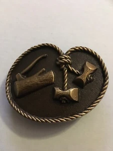MAX SILBER WOOD BADGE BUCKLE - Picture 1 of 2