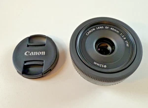 Canon EF 40mm f/2.8 STM Lens Macro Pancake Lens NO BOX TESTED WORKS - Picture 1 of 5