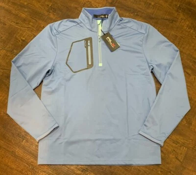 Camisa Top Ralph Lauren Golf RLX 1/4 Cremallera Azul Elastizada Golf Para Hombre Mediana Nueva con Etiquetas Foto 1 de 4