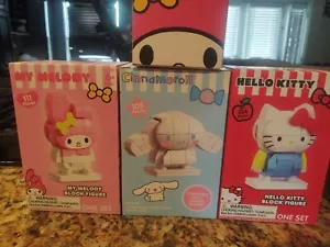 NEW Set Of 3 Boxes Hello Kitty My Melody Cinnamon Roll lego likeSets 320 Pieces - Picture 1 of 16