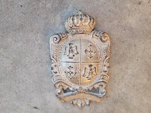Shield Wall Plaque, Eagle, Cross, Crown, Coat of Arms, Medieval, Old World NEW - Picture 1 of 7