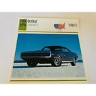 Classic Car Print picture photo automobile ephemera 6X6 vtg Dodge Charger RT usa