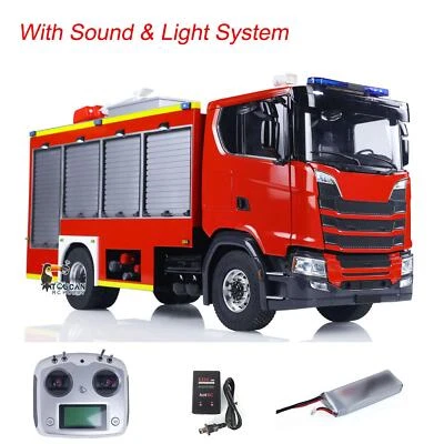 1/14 Electric Fire Truck SC 770S 2Speed Gerabox Water Spraying RTR Car i6S Radio - Image 1 of 4
