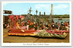 Rose Festival Float Portland Hollywood District Oregon Postcard U.S. Navy Ships - Picture 1 of 4