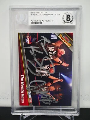 BRIAN KNOBBS JERRY SAGS 2010 TRISTAR TNA THE NASTY BOYS BGS AUTHENTIC AUTO 16882 - Image 1 of 2