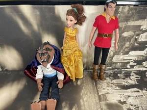 Beauty And The Beast Disney Store Doll Set - Gaston - Belle - Beast Bundle - Picture 1 of 4