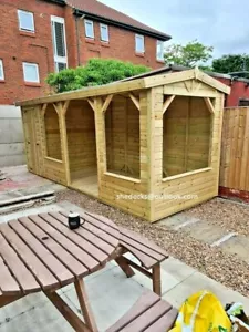 SHED APEX HOT TUB COMBI WORKSHOP SHELTER VERANDA GAZEBO SUMMERHOUSE GARDEN - Picture 1 of 5