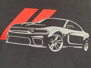 Camiseta negra Dodge Charger SRT Hellcat Demon logotipo para hombre talla XL rayas rojas nueva sin etiquetas - Imagen 1 de 3