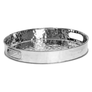 Juliska Graham 13" Round Tray in Stainless Steel (Read Description) - Picture 1 of 3