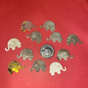 10 Unique Handmade Elephant Die Cut Scrapbook/Confetti/Paper Punch/Card Making - Picture 1 of 5
