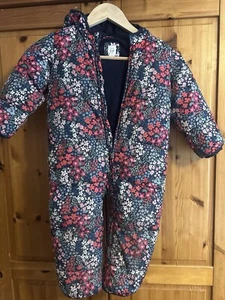 Gap Hooded Pramsuit Girls 18-24 Months Warm - Picture 1 of 9