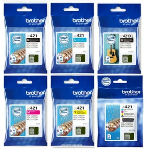 Genuine Brother LC421, Ink Cartridge, DCP-J1050DW, DCP-J1140DW, MFC-J1010DW, LOT - Picture 1 of 14