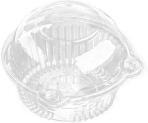 Cupcake Holders Individual Cupcake Containers Disposable Clear Plastic Sin 50 PC - Picture 1 of 7