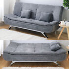 3 Seater Click Clack Fabric Sofa Bed Sleeper Couch Sofabed Settee Recliner Beds 