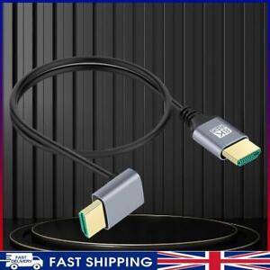 UK 90 Degree Male To Male Cable 48Gbps HDMI-Compatible2.1 for HD TV(1m Down Angl