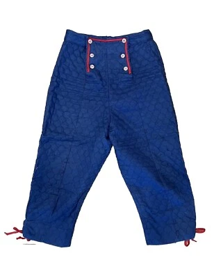 Vintage Pedal Pushers, Clam Diggers, Nautical Look, Quilted Fabric, Ladies Small - Image 1 of 4