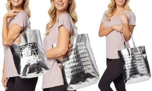 32 Degrees Metallic Reusable Tote Bag Shopping Travel Purse Handbag  New 15"x 12 - Picture 1 of 8
