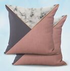  2pcs Bench Cushion Cover Marble Geometric Cushion Cover