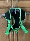 TOP PAW-USED-COMFORT PADDED-BLACK WITH LIME GREEN TRIM-SIZE XL-DOG HARNESS