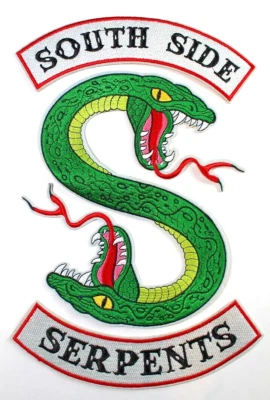 Riverdale South Side Serpents Embroidered Iron On Patch Large Gang Jacket Snake - Image 1 of 3