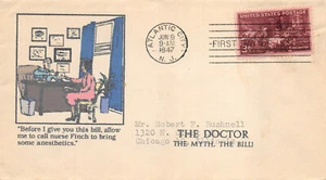 949 3c Doctors unlisted add-on multicolor cartoon cachet. [422509] - Picture 1 of 1