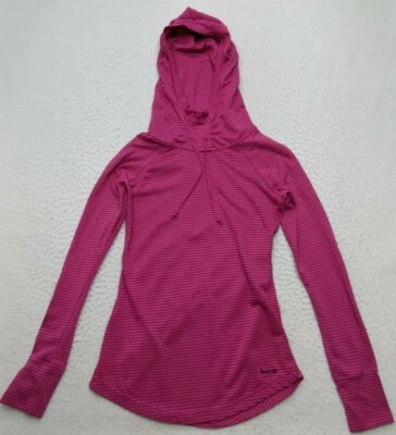 Camisa con Capucha Reebok Para Mujer Pequeña S Rosa Yoga Correr Ligera Dobladillo Curvo Foto 1 de 4