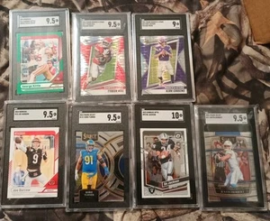 Football Graded Lot w/Parallels Burrow,Hill,Kittle,Herbert,Henry,more just added - Picture 1 of 11