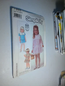 Simplicity 7988 Vintage sewing pattern 1987 Gunne Sax Dress child size 1/2+1 - Picture 1 of 1