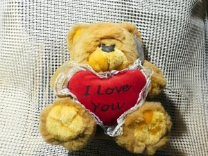 I Love You TEDDY BEAR 10" KING PLUSH STUFFED ANIMAL Toy 2002 ! - Picture 1 of 10