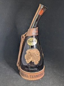 Vintage George Dickel Tennessee Whiskey Bottle with Leather Harness - Picture 1 of 7