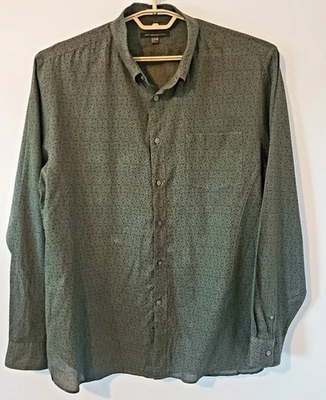 John Varvatos Green Floral  Mens Long Sleeved Button Up Cotton Shirt Size XL euc - Image 1 of 4