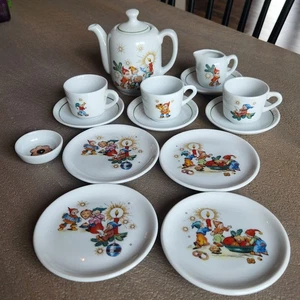 Vintage Roehler Muñecas Porcelana Muñeca Mini Porcelana Tema Elfo 14 Piezas - Imagen 1 de 11