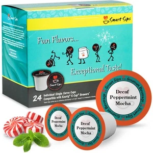 Smart Sips, Decaf Peppermint Mocha Coffee, Medium Roast, Decaffeinated Gourme... - Picture 1 of 8