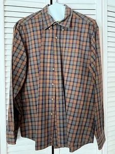Camisa a Cuadros Grant Thomas Para Hombre Botón Delantero Manga Larga Algodón Naranja Talla GRANDE - Imagen 1 de 19