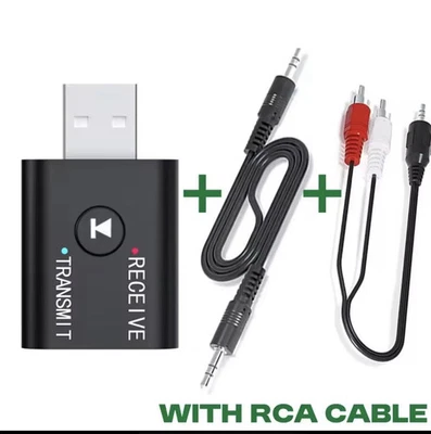 Adattatore Bluetooth 5.02 In 1 Trasmttitore E Riceitore Audio USB + AUX 3,5mm IT - Immagine 1 di 4