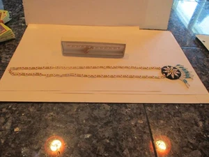 Beaded Necklace & Faux Pearl Bracelet with Stone - Picture 1 of 4