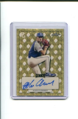 2022 Leaf Perfect Game Showcase Gold Super Prismatic Proof Alex Clemmey Auto 1/1 - Image 1 of 2