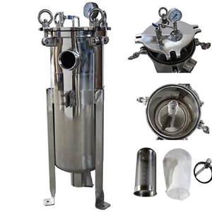 2" NPT 304 Stainless Steel Filter Housing with 1# Bag Filter& Mesh 120PSI - Picture 1 of 16