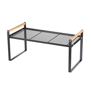 Kitchen Cabinet Shelf Organizer Wood Counter Rack Stackable Storage Holder - Picture 1 of 6