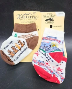 2 PAIR Infant Baby Socks Size Infant 0-3 - Picture 1 of 3