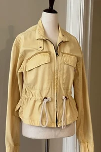 Veronica Bartjacke gelb Utility Baumwolle Kordelzug Schößchen Größe XS - Bild 1 von 10
