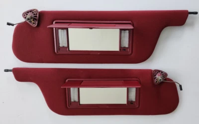 1987-1990 Buick Electra Red Sun Visor Pair Driver Passenger Side LH RH Lights - Image 1 of 4