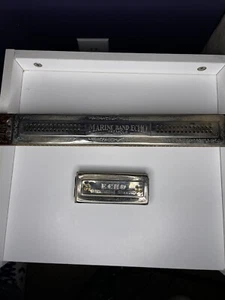 VINTAGE M HOHNER MARINE BAND ECHO TREMOLO HARMONICA D  MADE IN GERMANY lot x2 - Picture 1 of 19